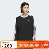 阿迪达斯 运动型格系列 女 DANCE LS TEE2 长袖T恤 KG3858 黑色 XS