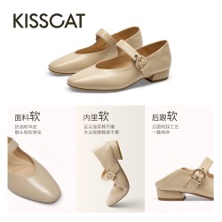 KISSCAT [西西里]两穿玛丽珍鞋一脚蹬单鞋奶奶鞋女