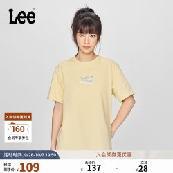 Lee 舒适版圆领Logo印花短袖T恤 男女同款