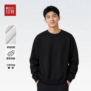 红豆 男士卫衣 圆领套头 黑色 2XL