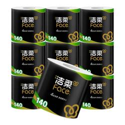 洁柔 卷纸Face黑面子卷筒纸4层加厚纸巾140g/卷厕纸卫生纸实惠装