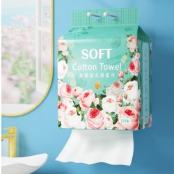 SOSHOW 100抽悬挂式绵柔巾干湿两用擦脸巾婴儿洁面一次性洗脸巾