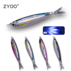 ZYOO慢摇铁板40g60g80克UV夜光铁板金枪黄鲣海钓刀鲅鱼铁板路亚饵