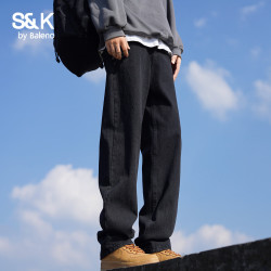 班尼路 S&K系列秋冬直筒百搭牛仔裤男2026新款潮流宽松休闲男士显瘦裤子
