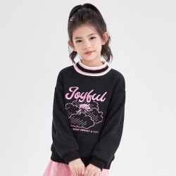 笛莎 女童中大童25冬季儿童套头保暖上衣