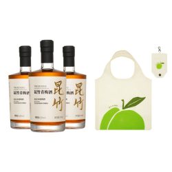 昆竹牌 昆竹青梅酒白金版12度100ml*3瓶 本格梅酒