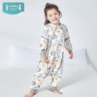 ibaby 恒温睡袋婴儿分腿式防踢被长绒棉儿童睡袋D 森林脉络（室温24-28℃） 100码