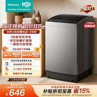 海信 全自动波轮洗衣机10KG大容量家用租房 一级能效除螨洗WT100N1Q