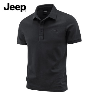 Jeep polo衫男士短袖T恤男上衣宽松商务休闲上衣爸爸装父亲节礼物