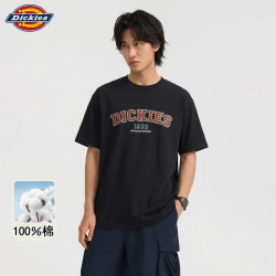 Dickies 短袖T恤男夏季男士字母印花T恤圆领时尚打底衫