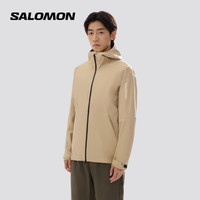 萨洛蒙 男款 户外运动 轻便防水防风外套茄克 OUTERPATH 2.5L JACKET 胡椒白 C22117 L 180/100A