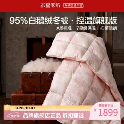 水星家纺 A类阻螨95%白鹅绒冬被芯防钻绒秋冬羽绒被子 95%白鹅绒冬被·控温旗舰150×210cm