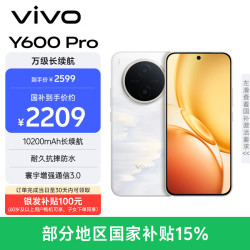 vivo Y600Pro 10200mAh蓝海电池 浮光金 12GB+256GB 手机
