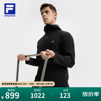 斐乐 连帽外套26秋季新款休闲男士针织健身运动防晒宽松上衣 深黑-BK M 170/92A/M