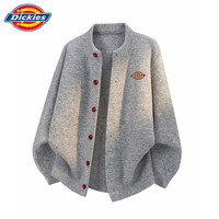 Dickies 圆领针织开衫男士秋冬季纯色宽松休闲百搭毛衣外套