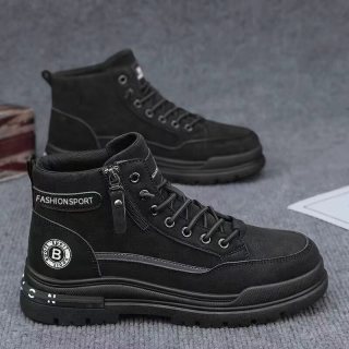 赫卡维 高帮马丁靴男防滑耐磨