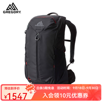 户外徒步：格里高利 ZULU探迹LT 男子轻量化户外旅行徒步登山包双肩包 24L-火山黑 24L-黑色