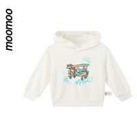 莫莫 美特斯邦威旗下moomoo童装春秋新款男童卡通图案萌趣套头连帽卫衣