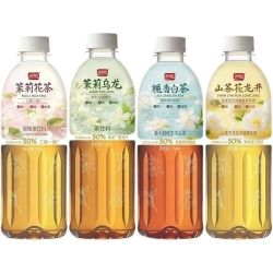 盼盼 750无糖茶茉莉乌龙山茶花龙井栀香白茶