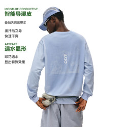 FPA 【透湿显形】印花logo运动长袖T恤