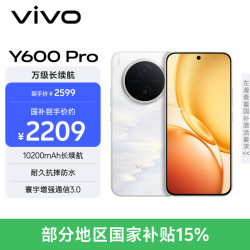 vivo Y600Pro 10200mAh蓝海电池 浮光金 8GB+512GB 5G手机
