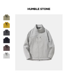 悍石 HUMBLE STONE户外机能轻量透气软壳立领外套 26089 黑色 M建议110-125斤