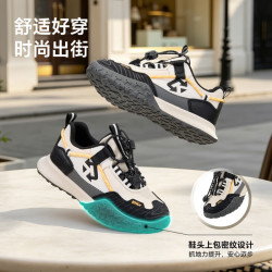 卡特兔 童鞋秋季新品防滑耐磨女童跑步鞋 黑白 24 内长约15.5cm脚长约14.1-14.7