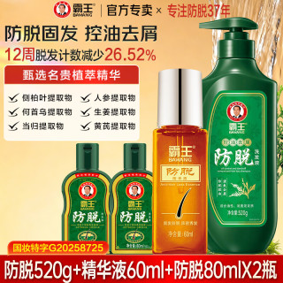霸王 防脱控油去屑洗发520g+精华液60ml+防脱80mlX2瓶