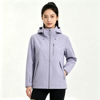 户外徒步:伯希和 山野2.0硬壳 冲锋衣男女款3L全压胶防水 淡蓝紫 M