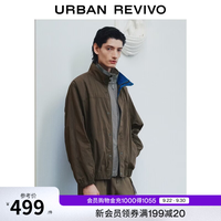UR UR2026秋季新款男装气质时尚立领哈灵顿夹克外套UMF160044 深棕色 L