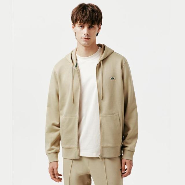 LACOSTE 法国鳄鱼男装休闲时尚潮流简约百搭连帽拉链卫衣外套