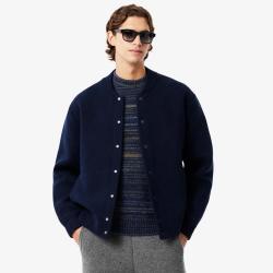 LACOSTE 法国鳄鱼男装秋冬季经典日常通勤休闲时尚百搭针织衫开衫外套
