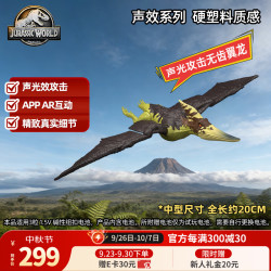 Jurassic World 男孩恐龙玩具生日礼物-侏罗纪世界之声光攻击系列之无齿翼龙JKL78