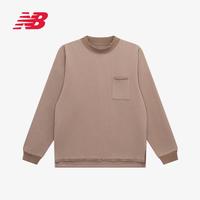 new balance 中性针织 圆领小logo 纯色长袖卫衣