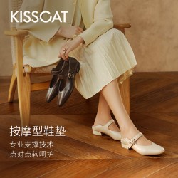 KISSCAT [西西里]两穿玛丽珍鞋一脚蹬单鞋奶奶鞋女