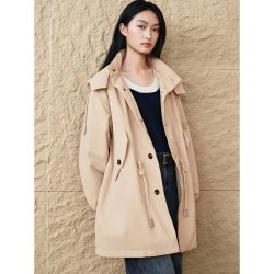 恩裳 冬季气质宽松慵懒感中长款鹅绒派克服