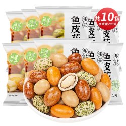 每果时光 新货鱼皮花生米大罐装多味红皮豆下酒菜坚果炒货零食中秋