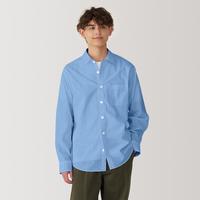 無印良品 MUJI 无印良品 男式 水洗 平纹 长袖衬衫 男装衬衣外套纯棉全棉