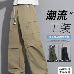 马克华菲 26新款！百搭工装裤宽松薄款 卡其色 XL 男士休闲裤(透气有型 多款可选)