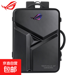 华硕ROG枪神9Plus/8电脑包18英寸魔霸9/8玩家国度游戏本双肩包17. 方包黑色 5彩ROG logo 18英寸