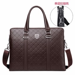 马克尚顿 男士手提包商务公文包13寸14寸笔记本电脑包时尚软皮单肩斜挎男包
