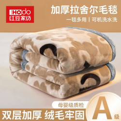 红豆家纺 拉舍尔毛毯被子冬季加厚保暖珊瑚绒毯子盖毯被褥被芯披肩午睡毯 花海