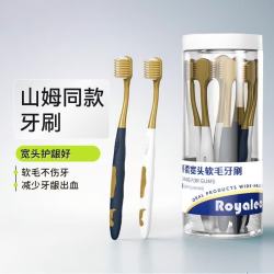 RAOYI 牙刷护龈软毛牙刷宽头牙刷深度清洁牙齿待客装家庭装 宽头软毛护龈 12支
