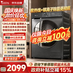 小天鹅 水魔方系列 TG120V618PLUS 滚筒洗衣机 12kg 金属钛