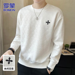罗蒙 卫衣男春秋季休闲长袖T恤男士打底衫百搭上衣服男装
