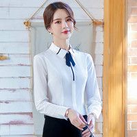 荣诚轩韩国雪纺白衬衫女长袖工作服春夏百搭外穿职业装4S店工装女