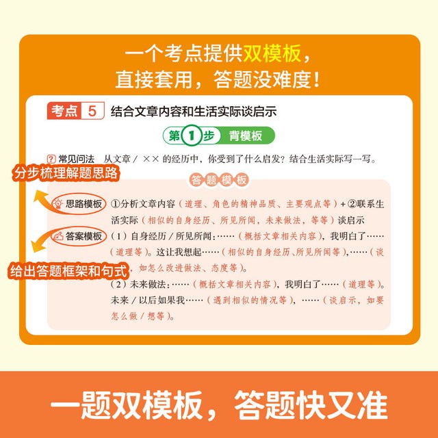 移动端：开心 2026同步作文阅读理解专项训练 二年级上【同步阅读答题模版】