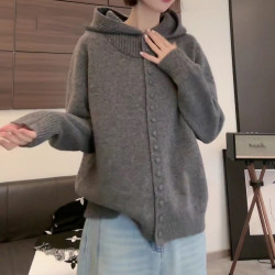 冬季小众设计师款百搭女款长袖针织开衫新款2026上衣LK2500882