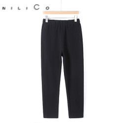 NILICO慵懒时尚束脚运动卫裤舒适长裤秋季宽松常规弹力百搭