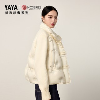 YAYA 鸭鸭轻薄羽绒服女短款2026秋冬新款时尚洋气高级保暖冬天宽松外套